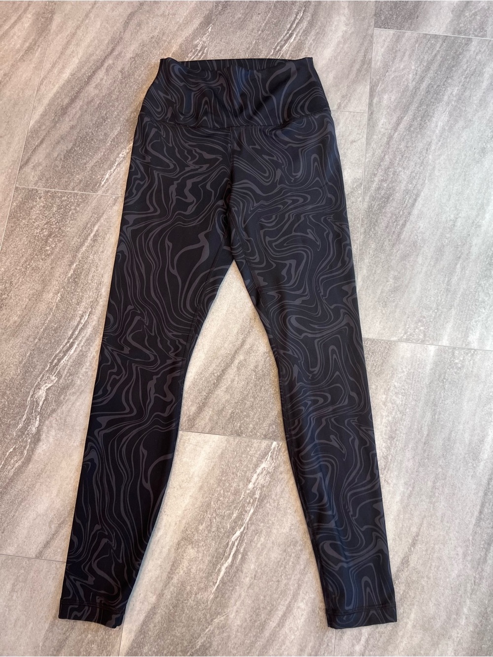 Yogalicious Polarlux Everyday Womens Full Length Tights Marble Black Size M